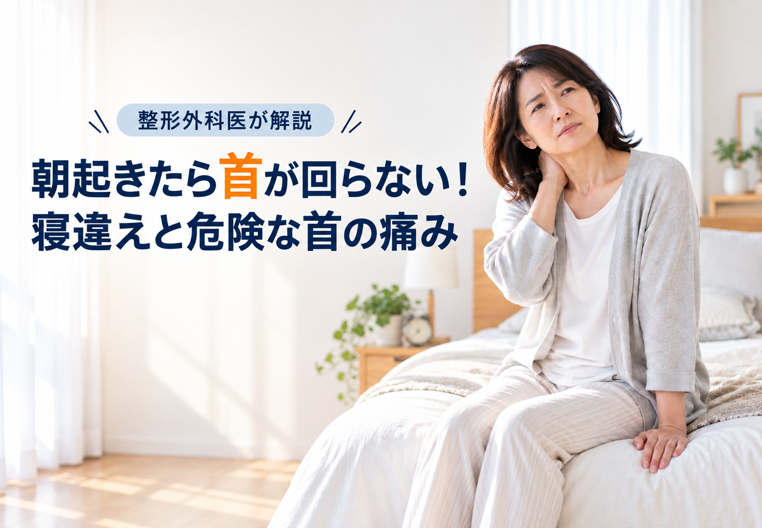朝起きたら首が回らない!寝違えと危険な首の痛みの見分け方