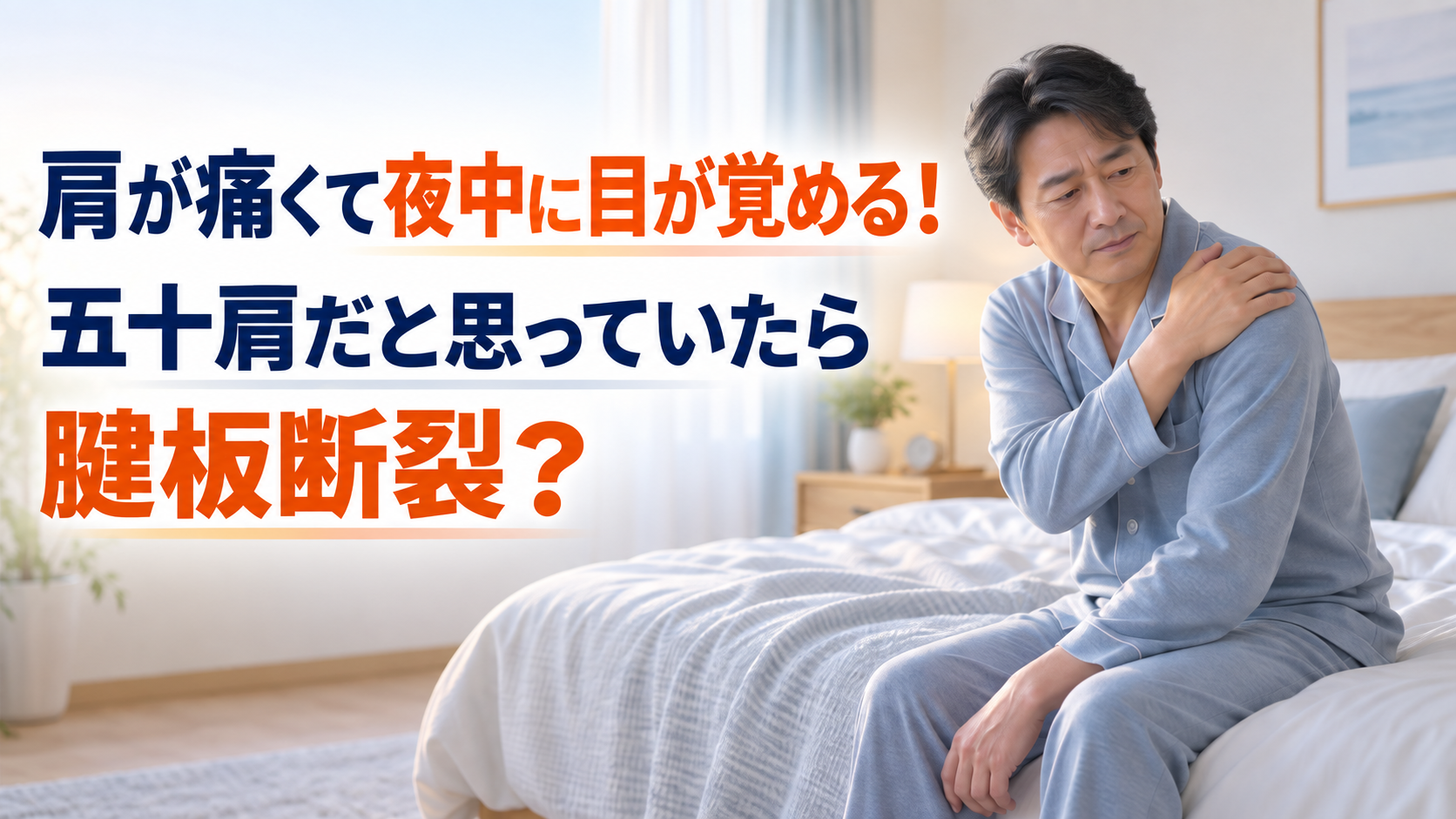 肩が痛くて夜中に目が覚める!五十肩だと思っていたら腱板断裂?