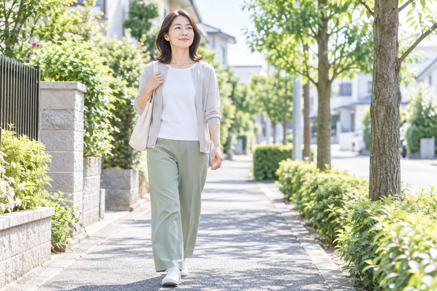 痛みの許す範囲で歩行を再開するイメージ